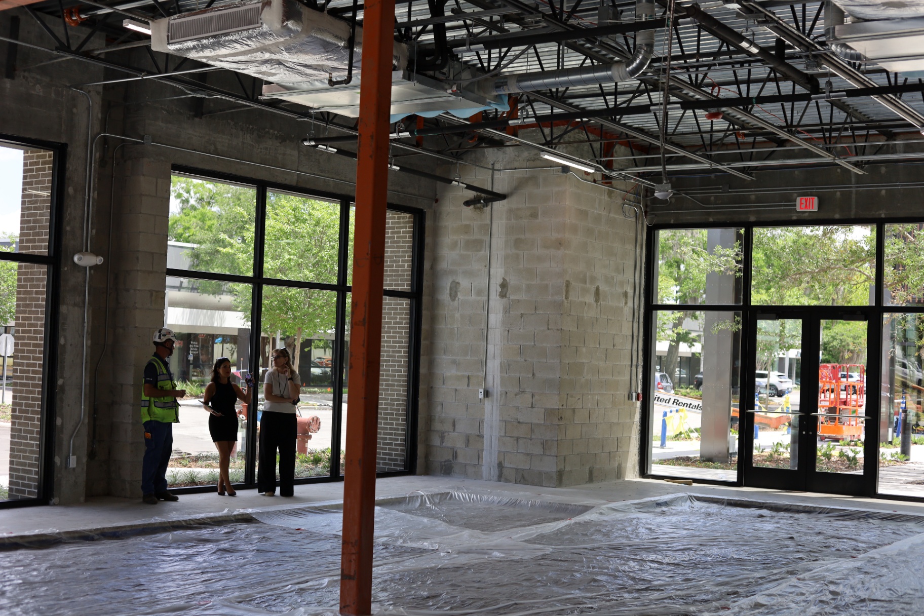 LUX Barber Co. interior construction 1