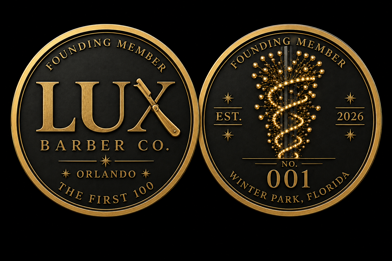 LUX Founders Society challenge coin