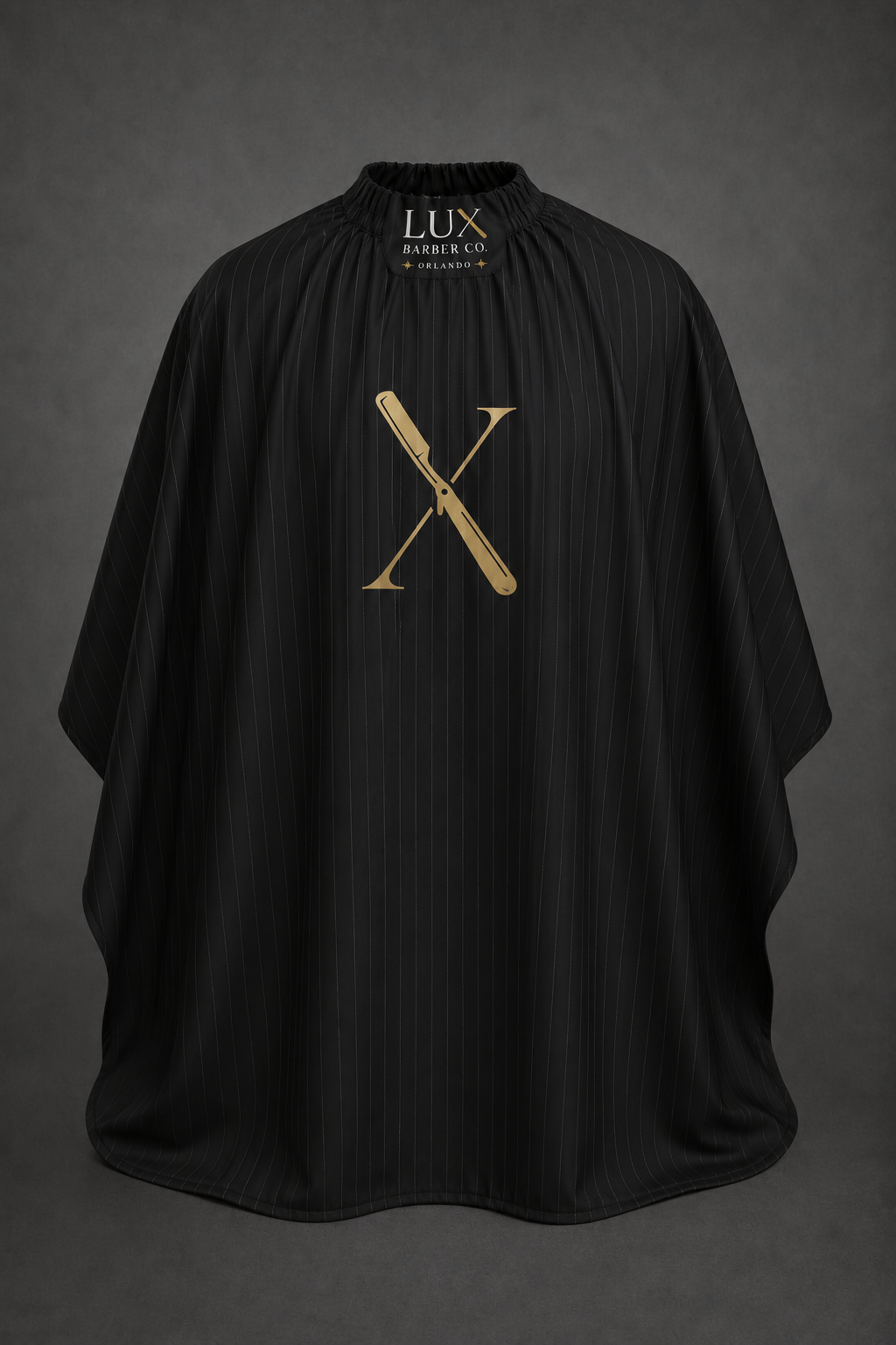 LUX Barber Co. pinstripe cape